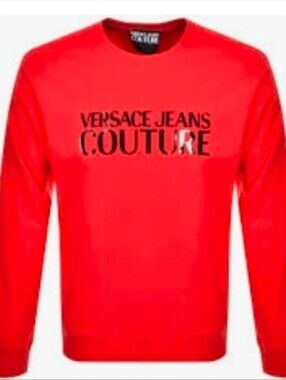 Versace Metallic Logo Crewneck Sweatshirt